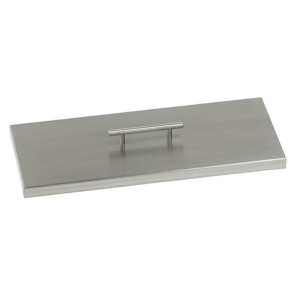 Piazza 48 X 14 In. Stainless Steel Cover For Rectangular Drop-In Fire Pit Pan PI4446